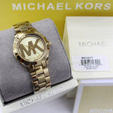 Michael Kors Slim Runway Gold Dial Gold Steel Strap Watch for Women - MK3477 Buy Now By Michael Kors