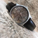 Fossil Twist Chronograph Multifunction Taupe Dial Brown Leather Strap Watch for Men - ME1098 Buy Now By Fossil