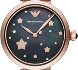 Emporio Armani Arianna Black Dial Rose Gold Stainless Steel Watch For Women - AR11197 Buy Now By Emporio Armani