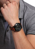 Fossil Grant Chronograph Black Dial Brown Leather Strap Watch for Men - FS5241 Buy Now By Fossil