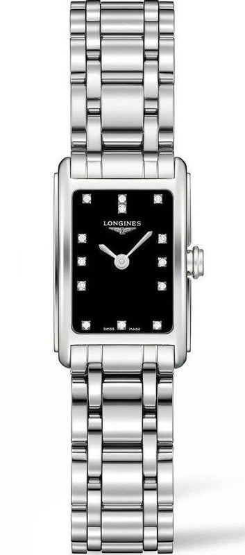 Longines Dolcevita Black Dial Silver Steel Strap Watch for Women - L5.258.4.57.6 Buy Now By Longines