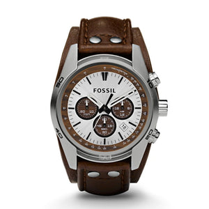 Fossil Coachman Chronograph Silver Dial Brown Leather Strap Watch for Men - CH2565 Buy Now By Fossil