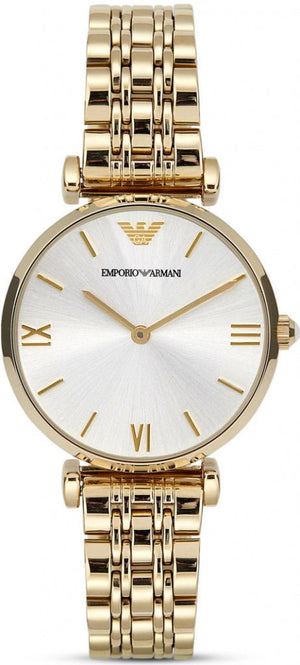Emporio Armani Gianni T Bar Silver Dial Gold Stainless Steel Strap Watch For Women - AR1877 Buy Now By Emporio Armani