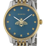 Gucci G Timeless Quartz Blue Dial Two Tone Steel Strap Watch For Women - YA1265029 Buy Now By Gucci