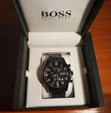 Hugo Boss Chronograph Black Dial Black Steel Strap Watch for Men - 1513180 Buy Now By Hugo Boss