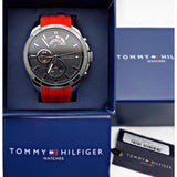 Tommy Hilfiger Decker Quartz Black Dial Red Rubber Strap Watch for Men - 1791351 Buy Now By Tommy Hilfiger