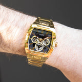 Guess Phoenix Multi Function Black Dial Gold Steel Strap Watch for Men - GW0456G1 Buy Now By Guess