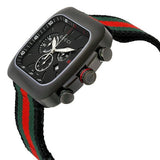 Gucci Coupe Chronograph Quartz Black Two Tone NATO Strap Watch For Men - YA131202 Buy Now By Gucci