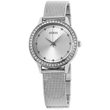 Guess Chelsea Quartz Silver Dial Silver Mesh Strap Watch For Women - W0647L6 Buy Now By Guess