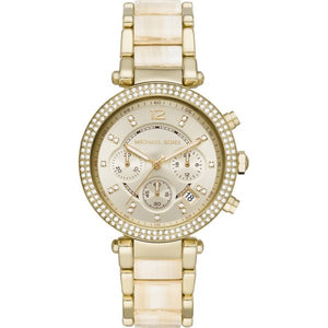 Michael Kors Parker Chronograph Gold Dial Gold Steel Strap Watch For Women - MK6831 Buy Now By Michael Kors