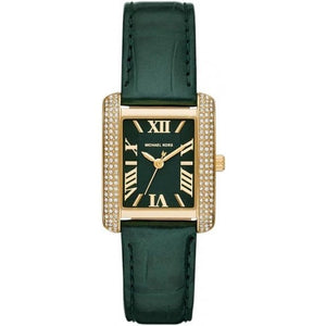 Michael Kors Emery Quartz Diamonds Green Dial Green Leather Strap Watch For Women - MK4697 Buy Now By Michael Kors