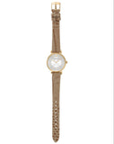 Emporio Armani Gianni T Bar Crystals Silver Dial Brown Leather Strap Watch For Women - AR11518 Buy Now By Emporio Armani