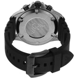 Emporio Armani Diver Chronograph Black Dial Black Silicon Strap Watch For Men - AR11515 Buy Now By Emporio Armani