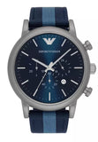 Emporio Armani Luigi Chronograph Quartz Blue Dial Blue Nylon Strap Watch For Men - AR1949 Buy Now By Emporio Armani