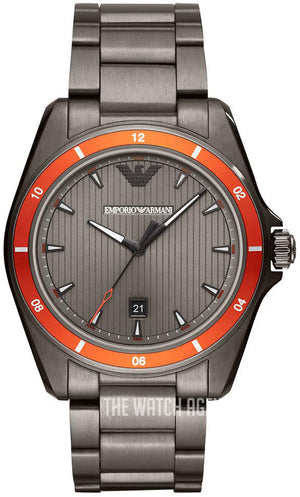 Emporio Armani Sigma Quartz Grey Dial Grey Steel Strap Watch For Men - AR11178 Buy Now By Emporio Armani