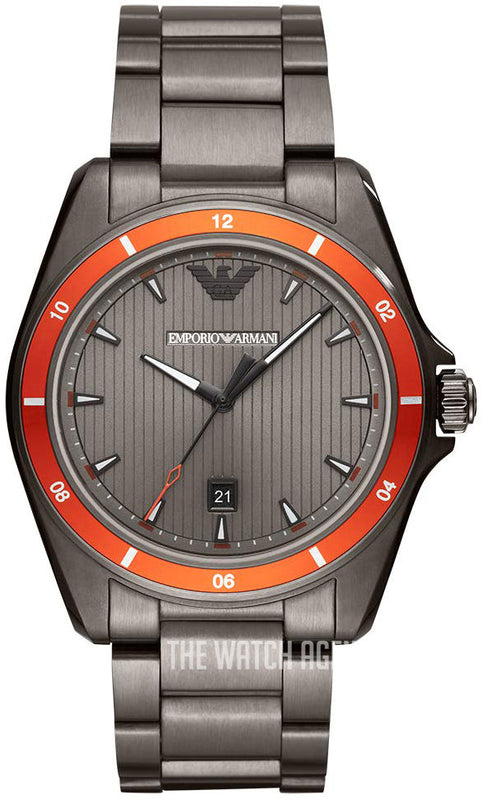 Emporio Armani Sigma Quartz Grey Dial Grey Steel Strap Watch For Men - AR11178 Buy Now By Emporio Armani