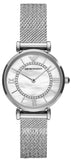 Emporio Armani Gianni T-Bar Quartz Mother of Pearl Dial Silver Mesh Bracelet Watch For Women - AR11319 Buy Now By Emporio Armani
