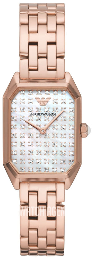 Emporio Armani Gioia Quartz Mother of Pearl Dial Rose Gold Steel Strap Watch For Women - AR11389 Buy Now By Emporio Armani