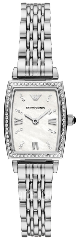 Emporio Armani Gianni T-Bar Quartz White Dial Silver Steel Strap Watch For Women - AR11405 Buy Now By Emporio Armani