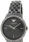 Emporio Armani Crystal Ceramica Black Dial Black Steel Strap Watch For Women - AR1478 Buy Now By Emporio Armani