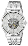 Emporio Armani Meccanico Skeleton Silver Dial Silver Steel Strap Watch For Men - AR1945 Buy Now By Emporio Armani