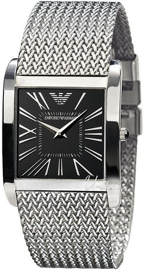 Emporio Armani Classic Black Dial Silver Mesh Bracelet Watch For Women - AR2013 Buy Now By Emporio Armani