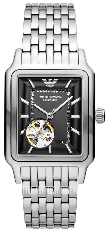 Emporio Armani Diego Automatic Black Dial Silver Steel Strap Watch For Men - AR60057 Buy Now By Emporio Armani