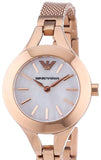 Emporio Armani Chiara Analog White Dial Rose Gold Steel Strap Watch For Women - AR7329 Buy Now By Emporio Armani