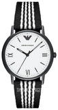 Emporio Armani Kappa Analog White Dial Two Tone Nylon Strap Watch For Men - AR80004 Buy Now By Emporio Armani