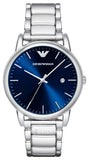 Emporio Armani Dress Analog Blue Dial Silver Steel Strap Watch For Men - AR8033 Buy Now By Emporio Armani