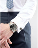 Emporio Armani Quartz Black Dial Two Tone Steel Strap Watch For Men - AR80017 Buy Now By Emporio Armani