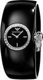 Emporio Armani Casual Analog Black Dial Black Leather Strap Watch For Women - AR0739 Buy Now By Emporio Armani