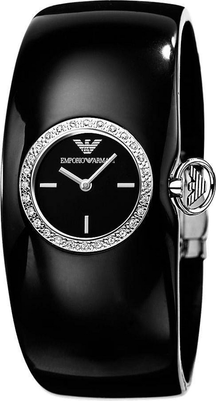 Emporio Armani Casual Analog Black Dial Black Leather Strap Watch For Women - AR0739 Buy Now By Emporio Armani