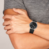 Emporio Armani Kappa Analog Quartz Black Dial Black Leather Strap Watch For Men - AR11013 Buy Now By Emporio Armani