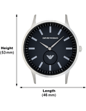 Emporio Armani Renato Quartz Black Dial Silver Steel Strap Watch For Men - AR11118 Buy Now By Emporio Armani