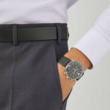 Emporio Armani Aviator Chronograph Black Dial Black Leather Strap Watch For Men - AR11143 Buy Now By Emporio Armani