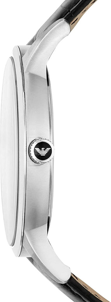 Emporio Armani Renato Analog Black Dial Black Leather Strap Watch For Men - AR11186 Buy Now By Emporio Armani