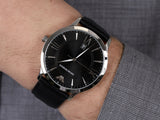 Emporio Armani Giovanni Analog Black Dial Black Leather Strap Watch For Men - AR11210 Buy Now By Emporio Armani