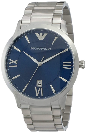 Emporio Armani Giovanni Quartz Blue Dial Silver Steel Strap Watch For Men - AR11227 Buy Now By Emporio Armani