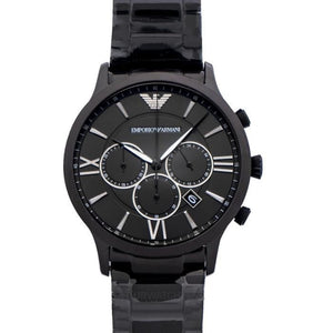 Emporio Armani Giovanni Chronograph Black Dial Black Steel Strap Watch For Men - AR11349 Buy Now By Emporio Armani