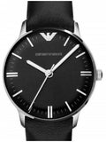 Emporio Armani Classic Quartz Black Dial Black Leather Strap Watch For Women - AR1600 Buy Now By Emporio Armani