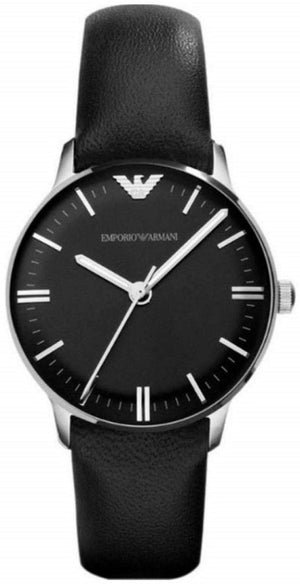 Emporio Armani Classic Quartz Black Dial Black Leather Strap Watch For Women - AR1600 Buy Now By Emporio Armani