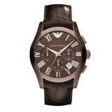 Emporio Armani Valente Classic Brown Dial Brown Leather Strap Watch For Men - AR1609 Buy Now By Emporio Armani