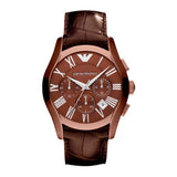 Emporio Armani Valente Classic Brown Dial Brown Leather Strap Watch For Men - AR1609 Buy Now By Emporio Armani