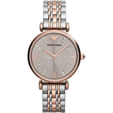 Emporio Armani Gianni T Bar Grey Dial Two Tone Steel Strap Watch For Women - AR1841 Buy Now By Emporio Armani