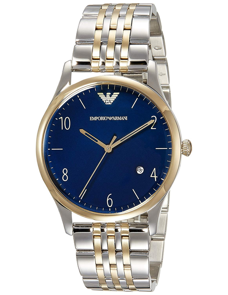 Emporio Armani Classic Quartz Blue Dial Two Tone Steel Strap Watch For Men - AR1868 Buy Now By Emporio Armani