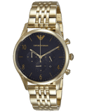 Emporio Armani Classic Chronograph Black Dial Gold Steel Strap Watch For Men - AR1893 Buy Now By Emporio Armani