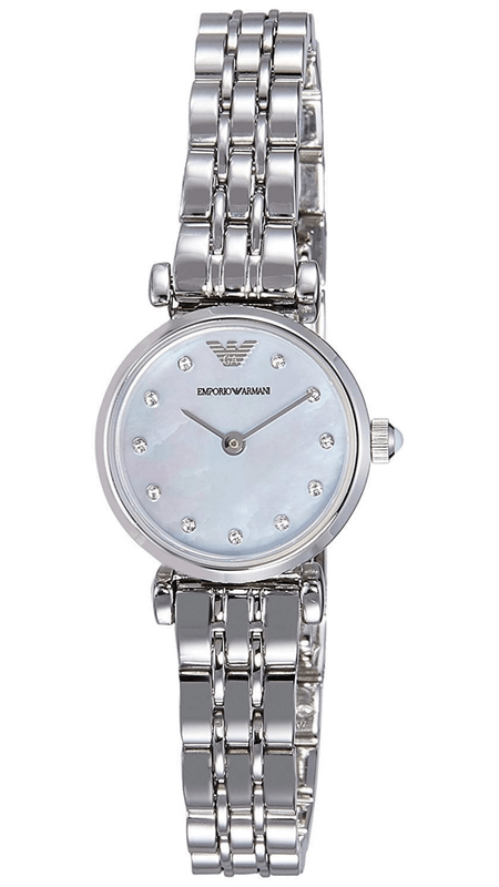 Emporio Armani Gianni Blue Dial Silver Steel Strap Watch For Women - AR1961 Buy Now By Emporio Armani