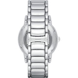 Emporio Armani Meccanico Skeleton Silver Dial Silver Steel Strap Watch For Men - AR1980 Buy Now By Emporio Armani