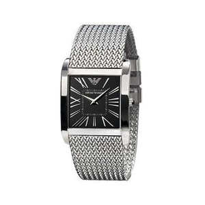 Emporio Armani Classic Black Dial Silver Mesh Bracelet Watch For Women - AR2013 Buy Now By Emporio Armani